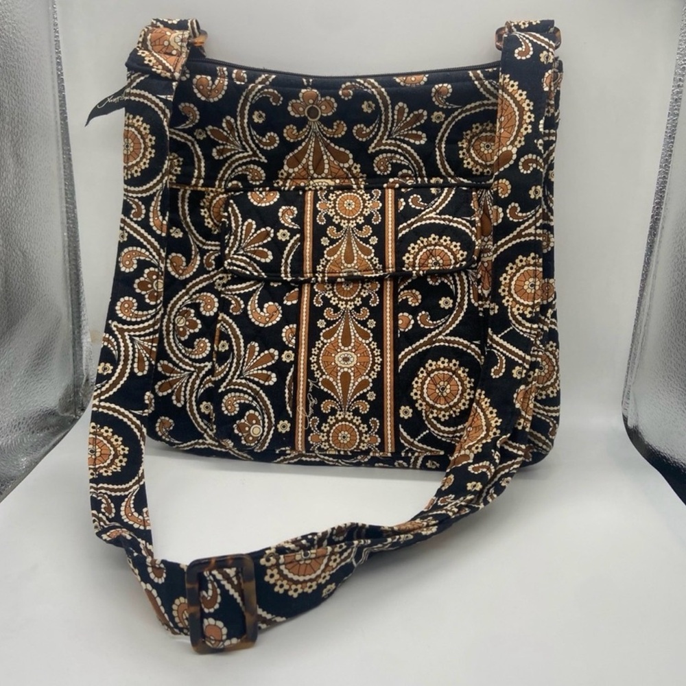 Vera Bradley Retired Cafe Latte Shoulder Bag and Matching Coin Purse Set - Picture 7 of 10